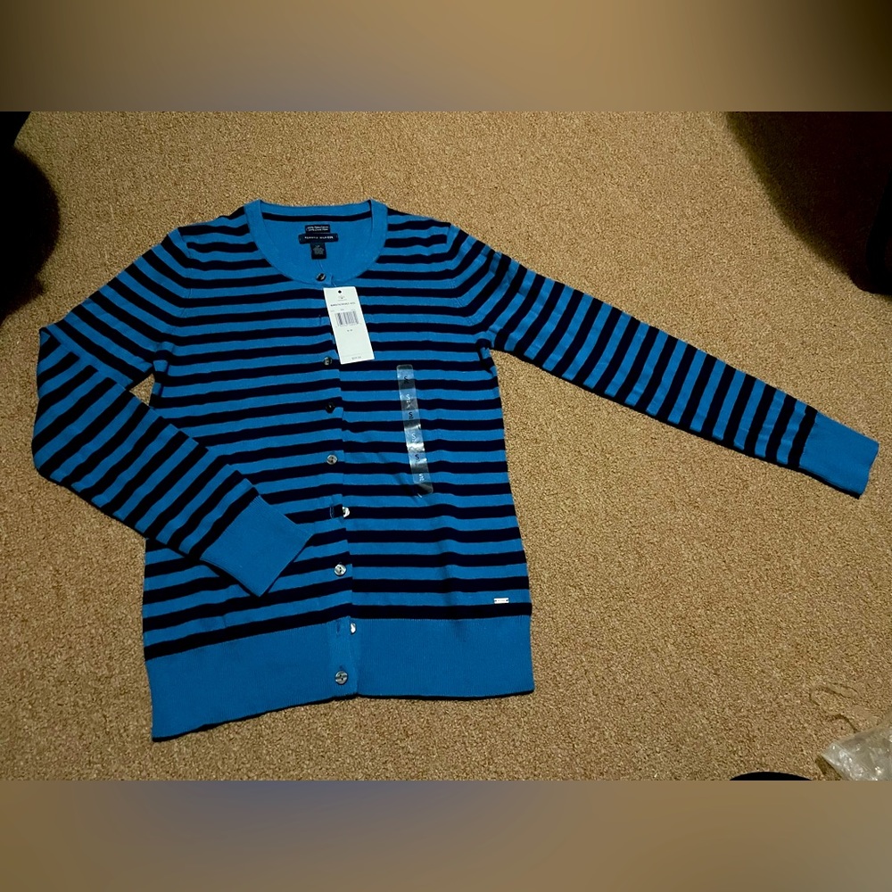 100% Pima cotton. Tommy Hilfiger women’s cardigan. Never worn with tags. Sz S